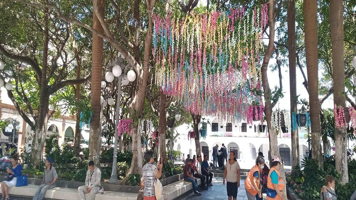 Decoración del zócalo de Veracruz